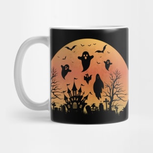 Spooky Moon Halloween Witch Monster Ghost Pumpkin Mug